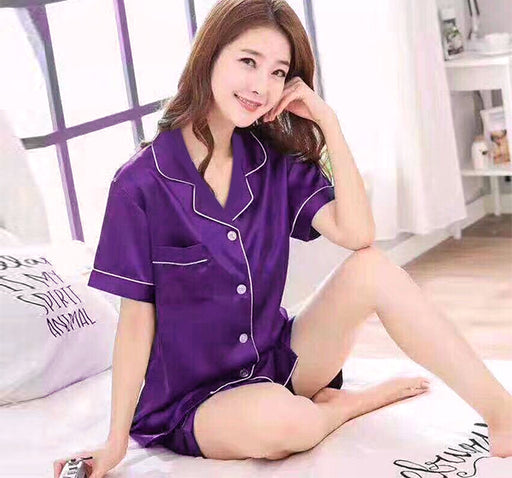 satin night suit with shorts