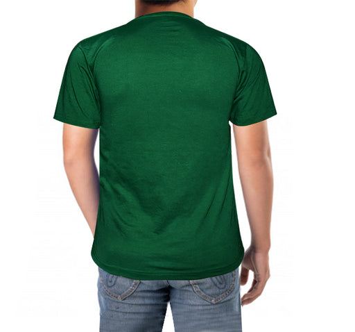 14 August Shaheen Printed T-Shirt For Men's - Dark Green - Hiffey