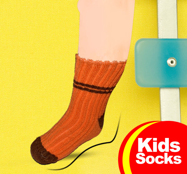 orange kids socks