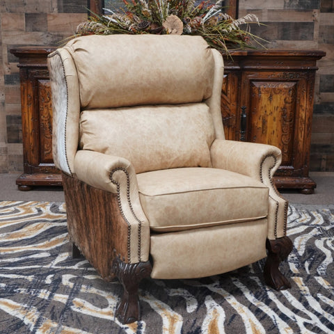 Santa Fe Leather Recliner - Vanilla Bean