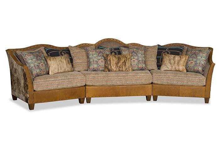 cowhide leather sectional sofa