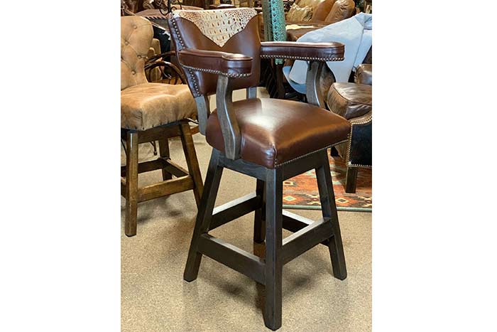 luxury real leather bar stools