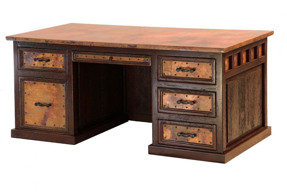 Rustic Copper Office Desk – Hat Creek Interiors