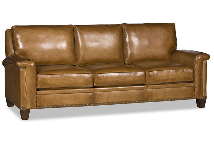 Crown Leather Sofa - Solid Wood Frame - Comfortable & Durable – Hat Creek  Interiors