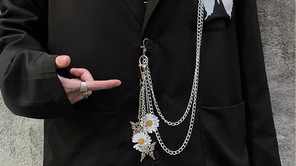 How do you wear a wallet chain without belt loops?