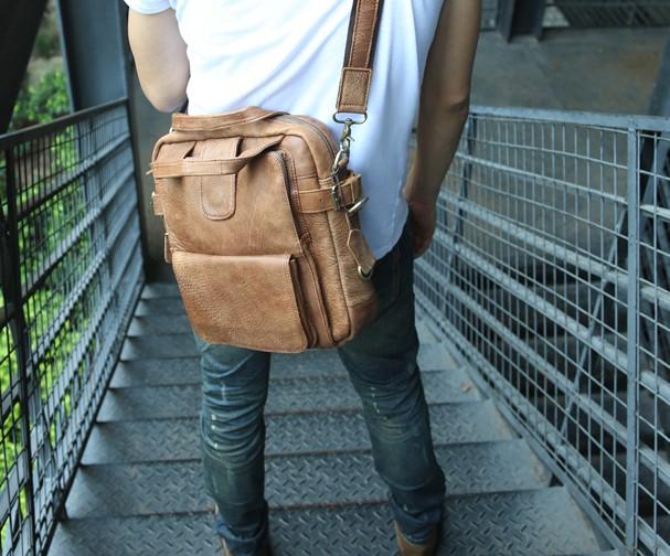 Cool Leather Mens Small Handbag Messenger Bag Shoulder Bag for men ...