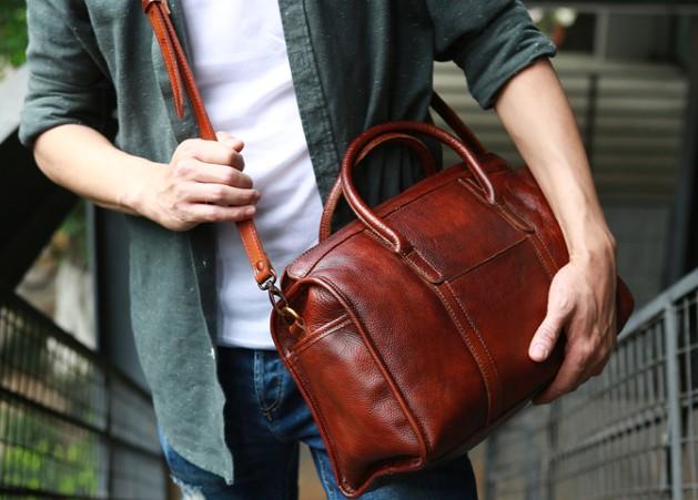 Vintage Leather Cool Mens Handbag Shoulder Bag Travel Bag for men ...