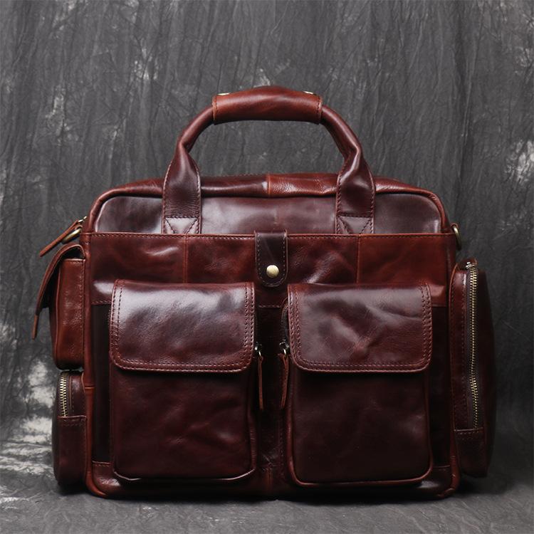 black leather bag men