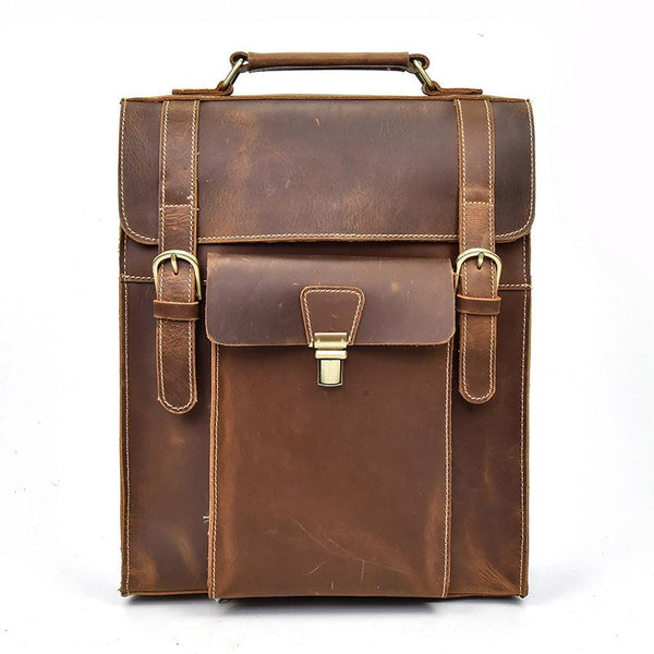 Cool Leather Mens Briefcase Handbag Backpack Satchel Backpack Travel B ...