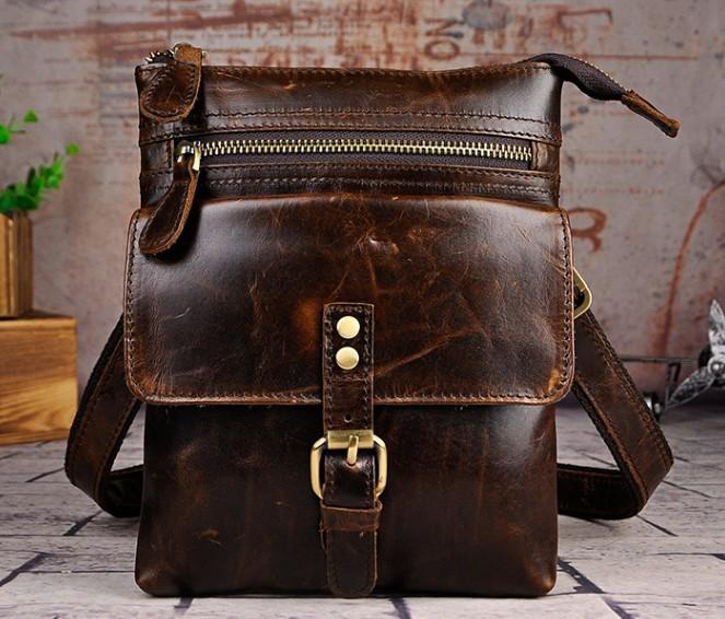Vintage Mens Leather Side Bag Belt Pouch Holster Belt Case Waist Pouch ...