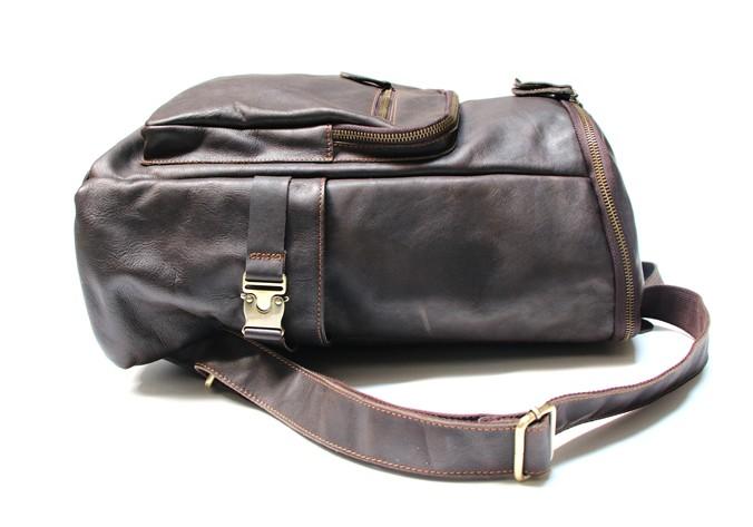 Black Coffee Mens Leather Backpacks Travel Backpacks Laptop Backpack f ...