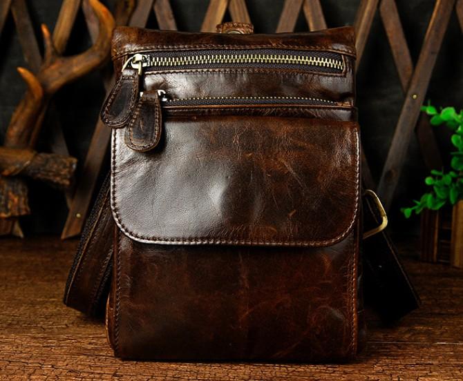 Vintage Mens Leather Belt Pouch Holster Side Bag Belt Case Waist Pouch ...