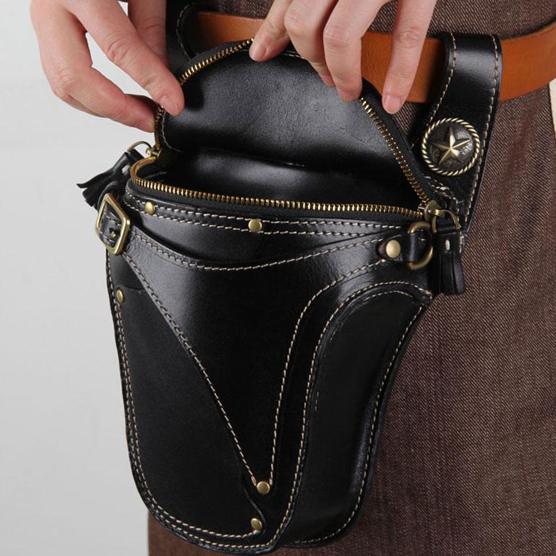 mens leather waist pack