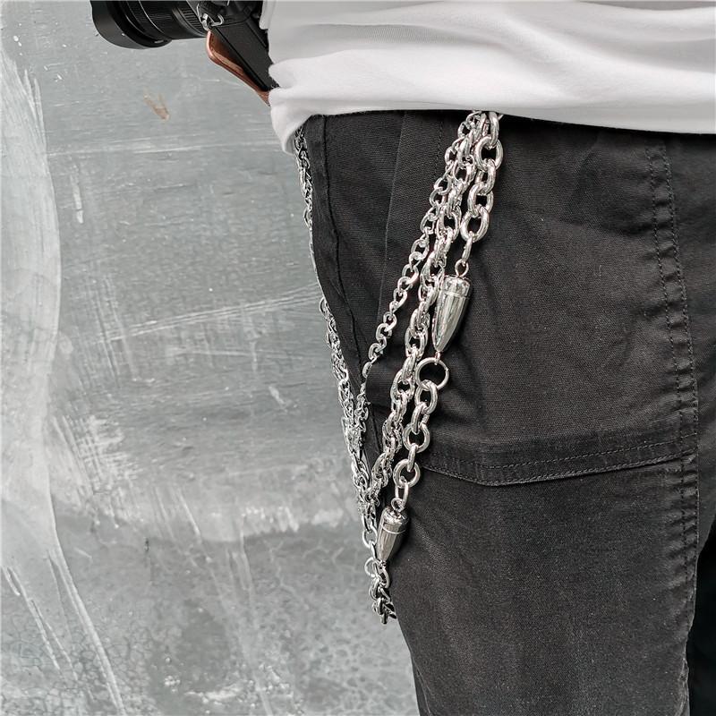 Badass Punk Mens Triple Long Bullet Wallet Chain Pants Chain Jeans Cha ...