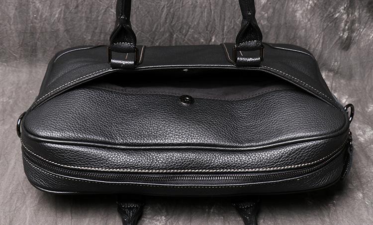 mens black leather work bag