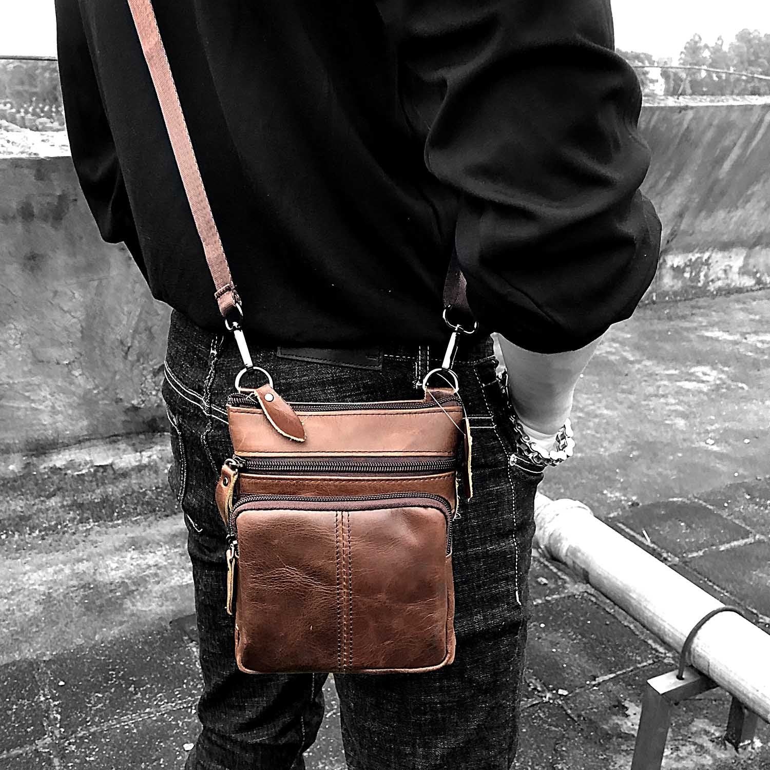 mens courier bag leather