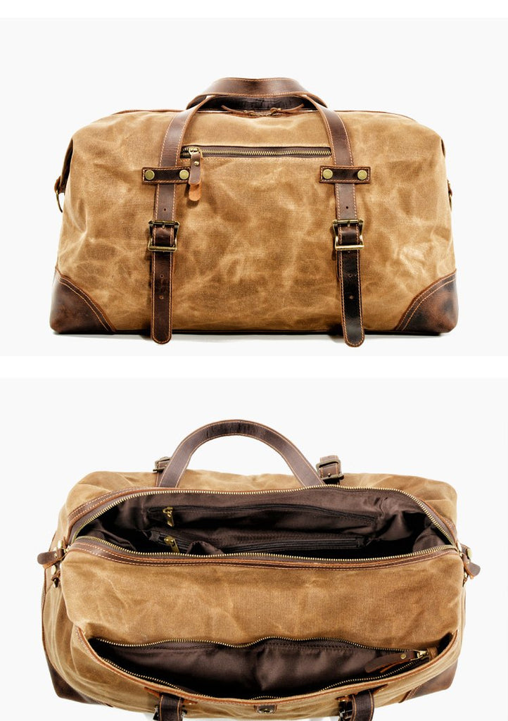 large waxed canvas duffle bag