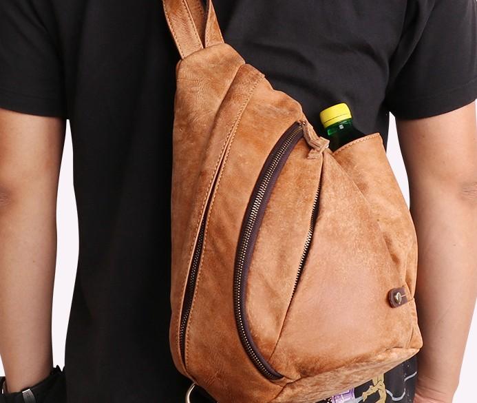 Cool Camel Black Leather Chest Bags Sling Bag Sling Crossbody Bag For ...
