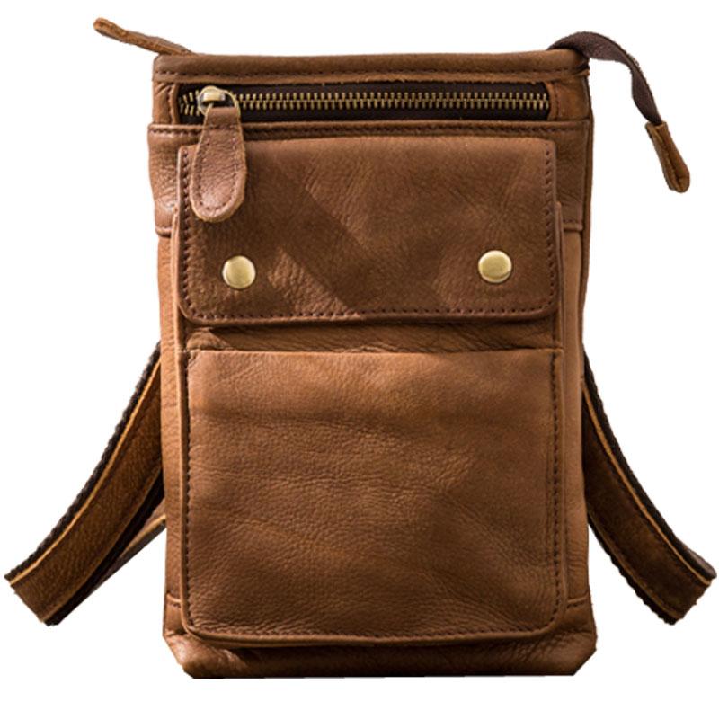 Cool Leather Belt Pouches Mens Waist Bag Shoulder Bag for Men ...