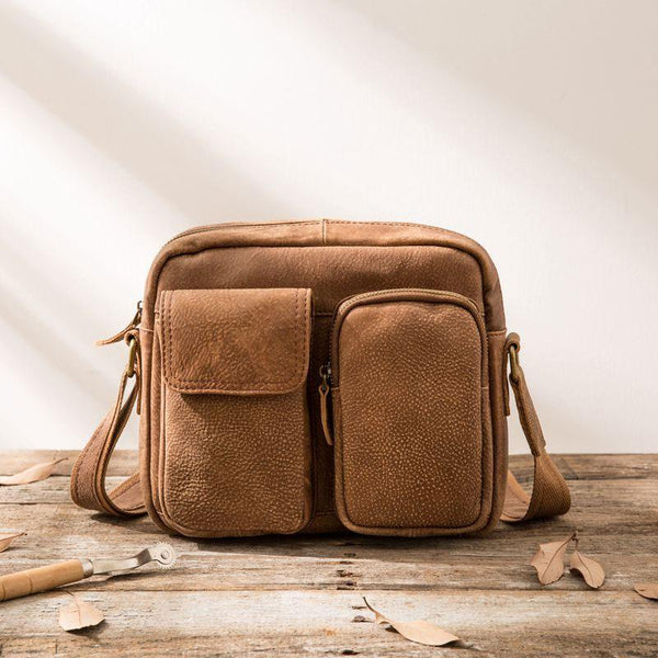 Cool Leather Mens Messenger Bags Small Shoulder Bags for Men ...