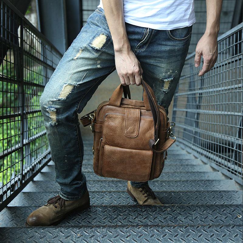 Cool Leather Mens Small Handbag Messenger Bag Shoulder Bag for men ...