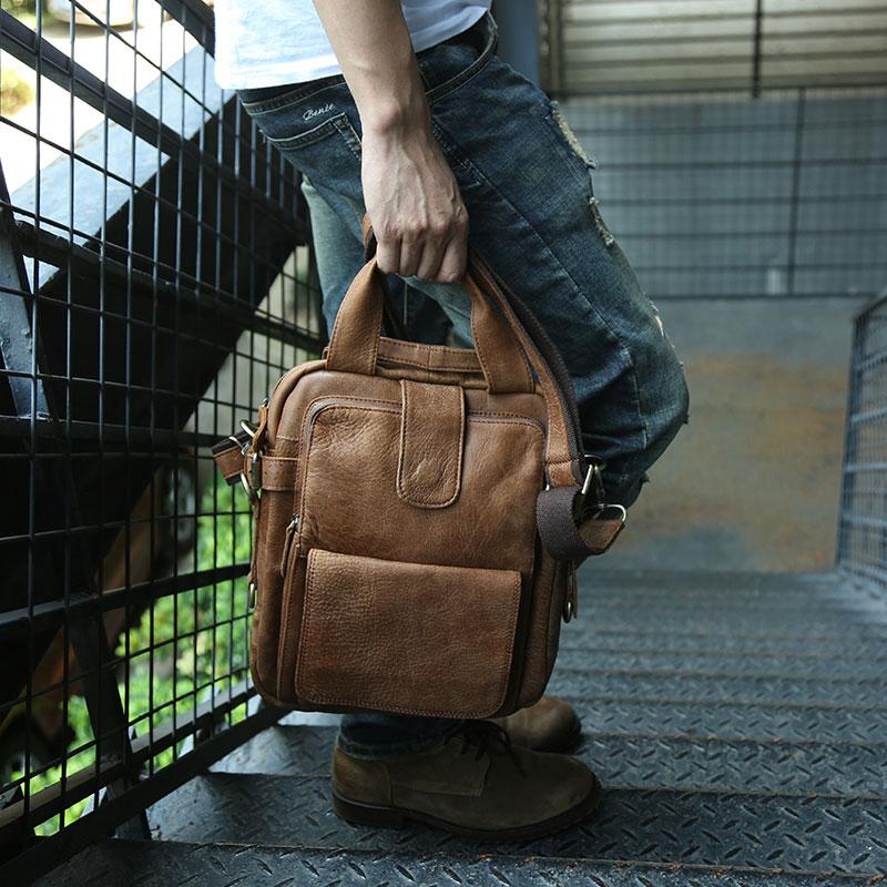 Cool Leather Mens Small Handbag Messenger Bag Shoulder Bag for men ...