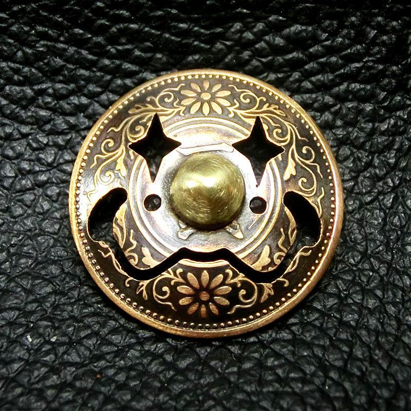 Gold Wallet Conchos Joker Coin Conchos Button Joker Conchos Screw Back Decorate Concho Joker Gold Biker Wallet Concho Wallet Conchos