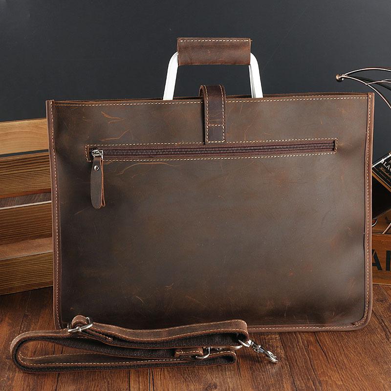 mens slim leather laptop bag