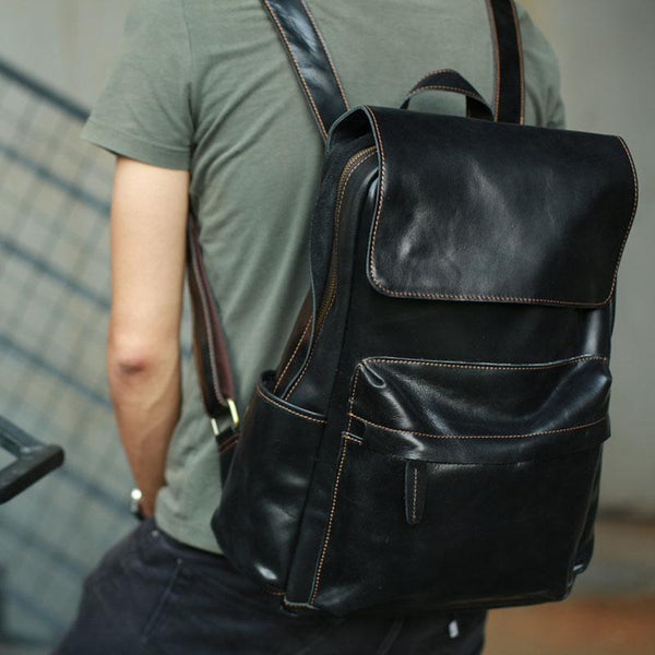 Handmade Leather Mens Backpacks Cool Travel Backpacks Laptop Backpack ...