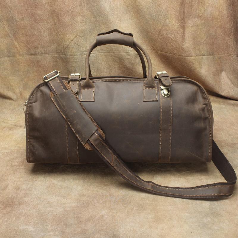 Cool Vintage Leather Mens Overnight Bag Weekender Bags Travel Bag Duff ...