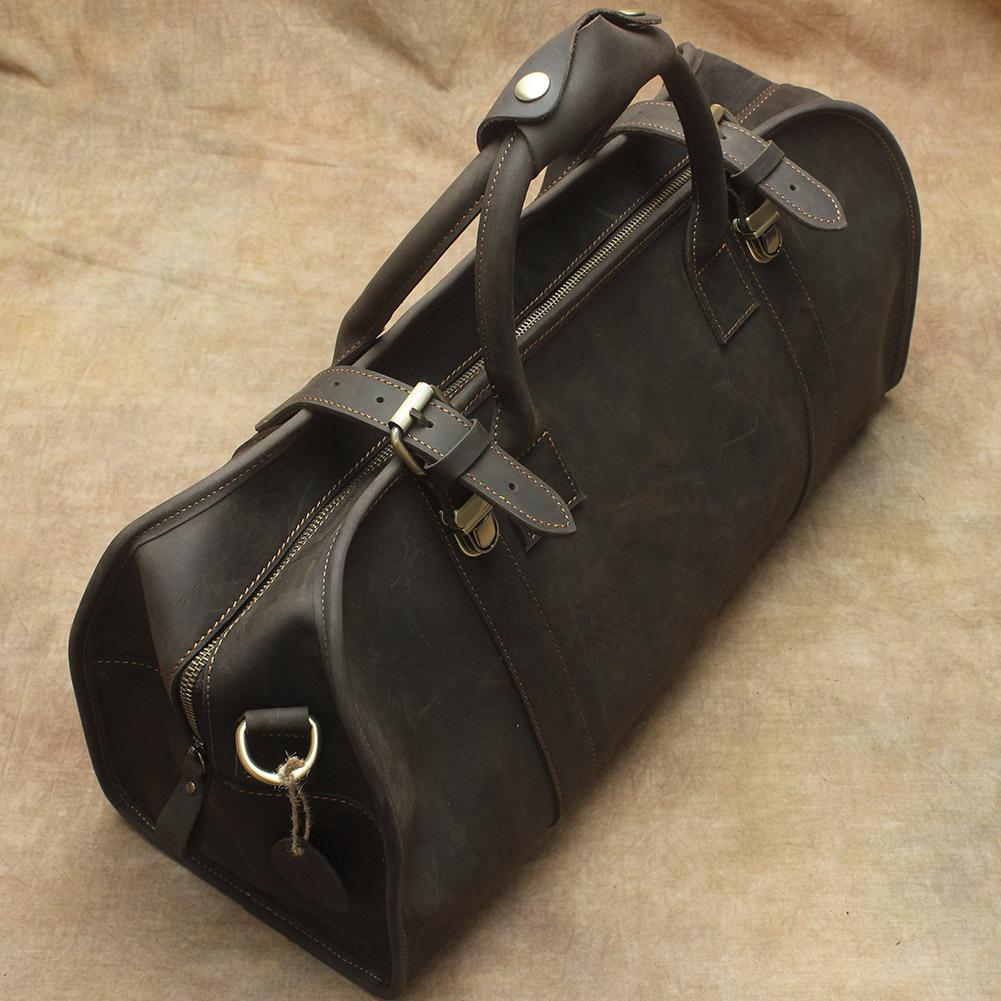 Cool Vintage Leather Mens Overnight Bag Weekender Bags Travel Bag Duff ...