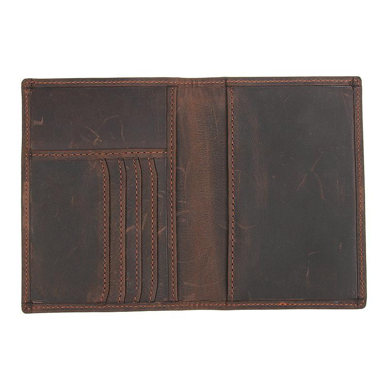 Slim RFID Men's Leather Bifold Passport Wallet Travel Wallet Ticket Wa ...
