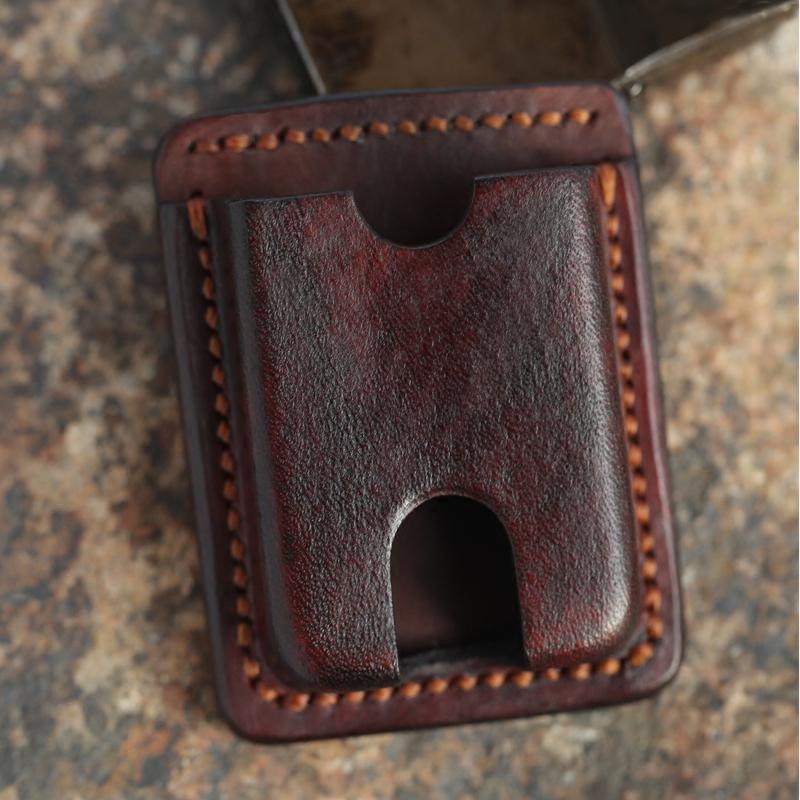 Cool Mens Leather Zippo Lighter Case with Loop Zippo lighter Holder wi ...