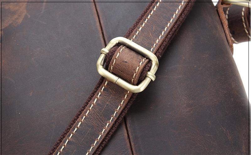 Handmade Leather Mens Cool Small Messenger Bag iPad Bag Chest Bag Bike ...