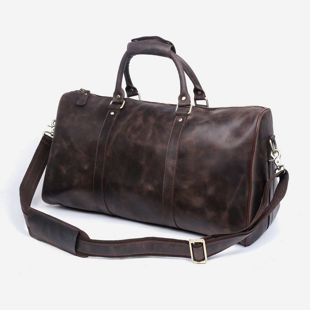 Genuine Leather Mens Cool Weekender Bag Travel Bag Duffle Bags Overnig ...
