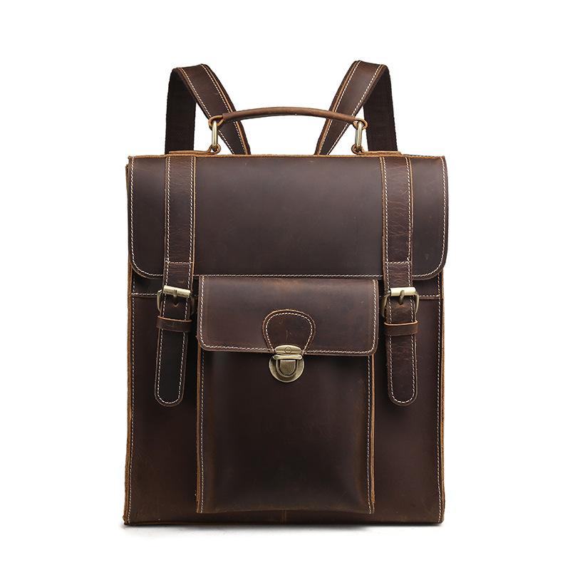 Cool Leather Mens Briefcase Messenger Bag Shoulder Bag Satchel Backpac ...