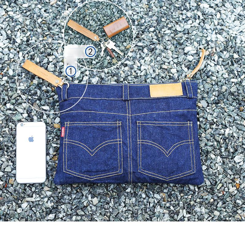 Cool Blue Jean Mens Clutch Bag Wristlet Wallet Zipper Clutch Wallet Fo – iChainWallets