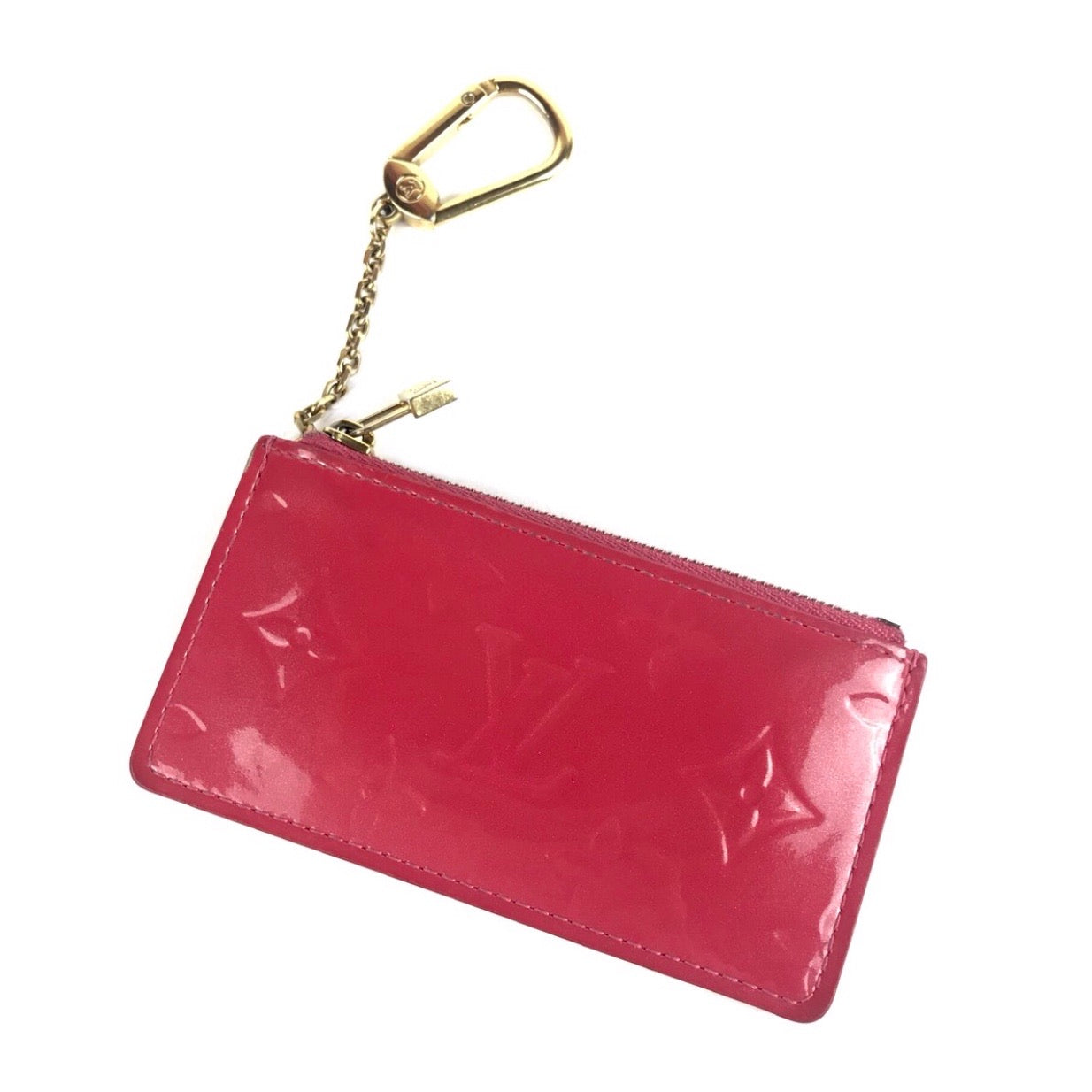 Louis Vuitton Red Epi Pochette Cles Key Pouch Coin Purse Keychain