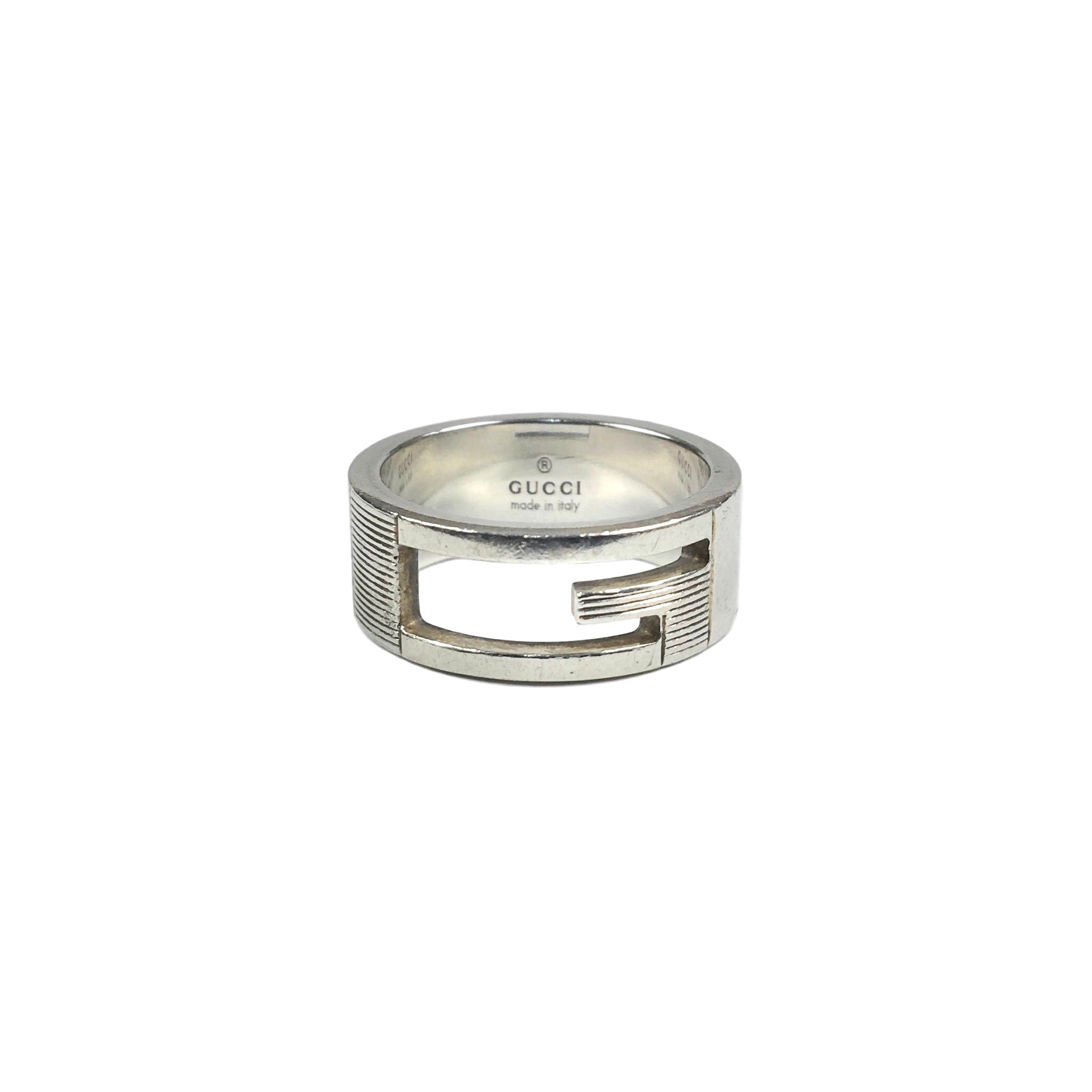 gucci silver g ring