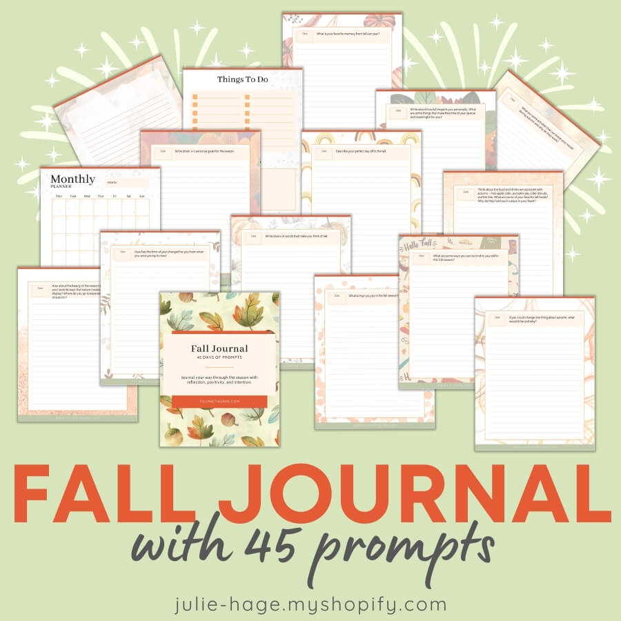 Printable Fall Journal With 45 Writing Prompts – Julie Hage