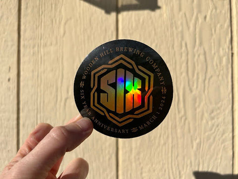 text holographic sticker