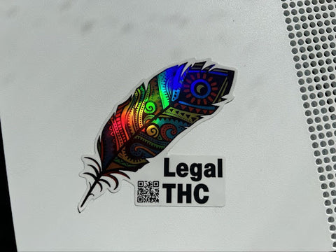 legal thc holographic sticker