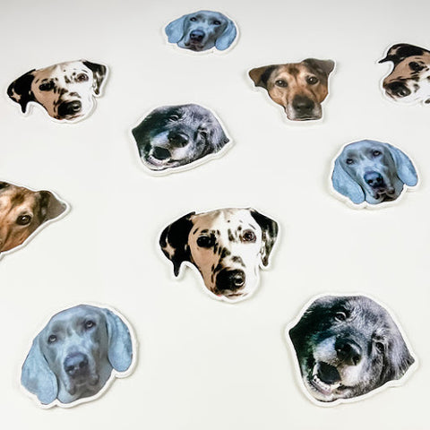 custom dog head stickers