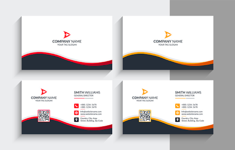 four business card samples
