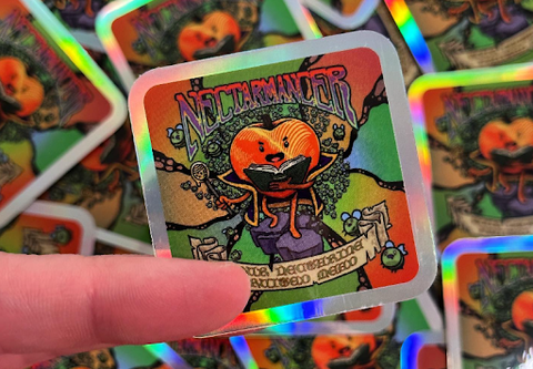 fruit necromancer holographic sticker