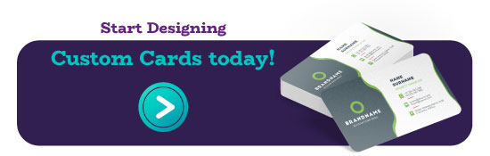 Start Designing Custom Cards today banner. 
