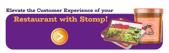 "Elevate the Customer Experience of your Restaurant with Stomp!" banner.
