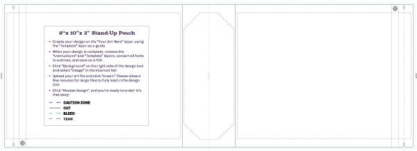 Food Pouch Templates