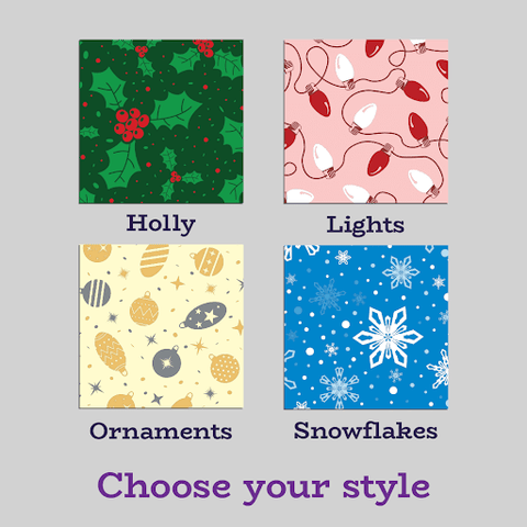 Four Stomp holiday pattern box design options