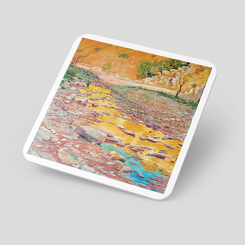 River painting coaster